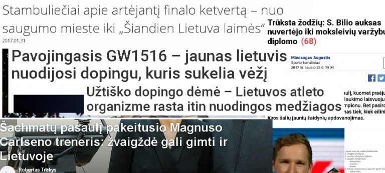 Geriausias sausio darbas – apie dopingą